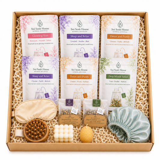 The Signature Experience -13 piece Spa Set with Bath Infusion Sachets, Foot Soaks & Relaxation Essentials