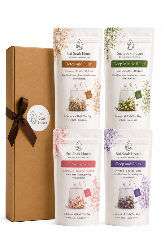 The Ritual Collection – Mix & Match 4 Natural Soaks for Sleep, Detox, Glow & Muscle Relief